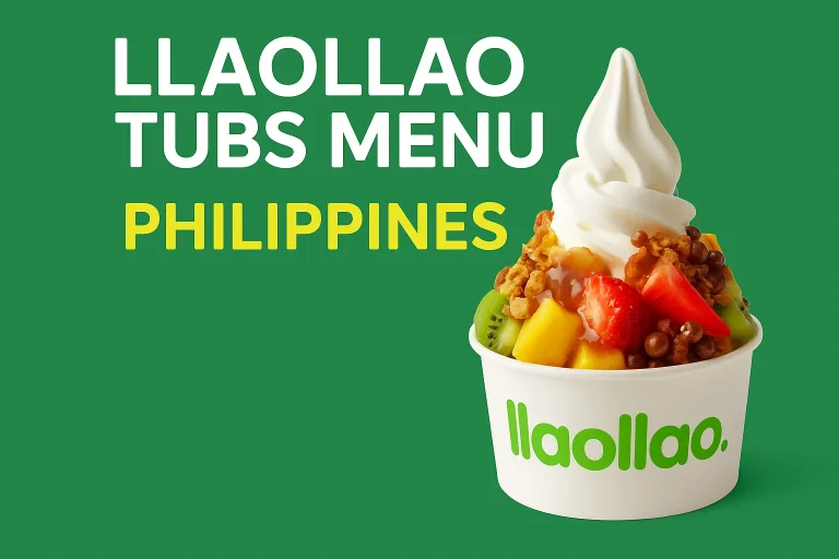 Llaollao Tubs Menu