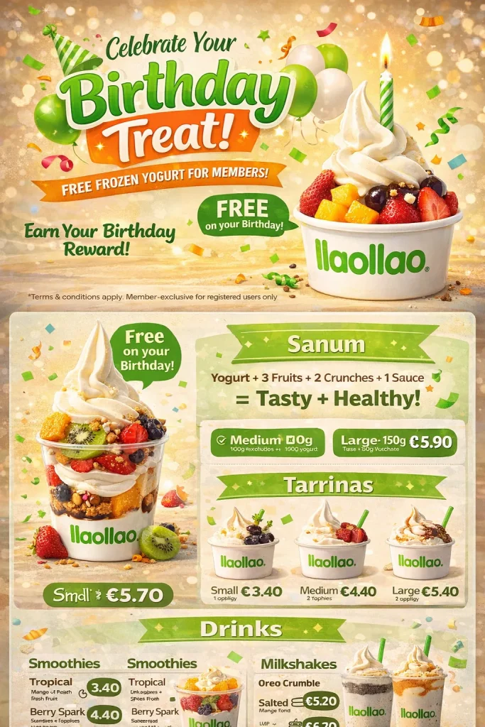 Llaollao Birthday Promo code