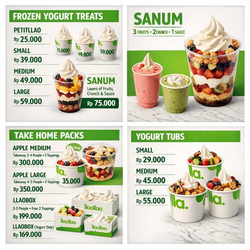 Llaollao Menu Prices Indonesia