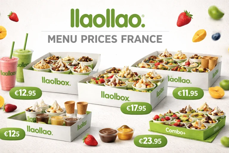 Llaollao Menu with Prices France
