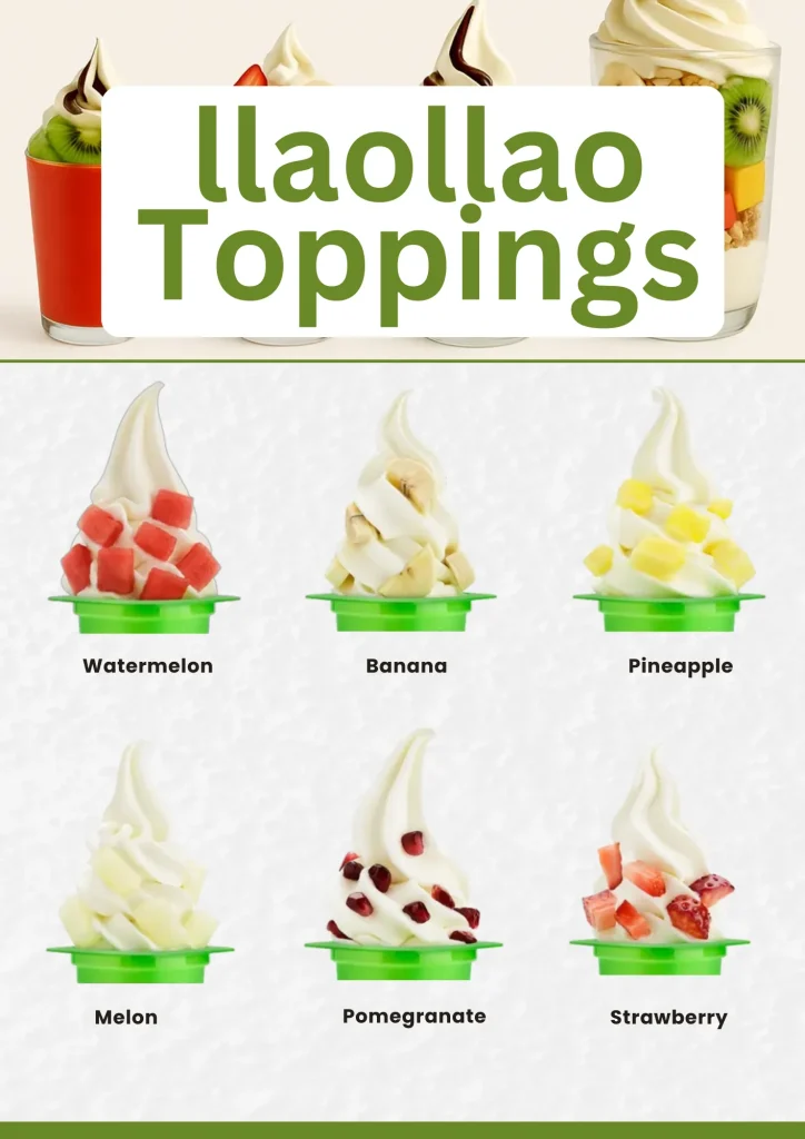 llaollao menu topping