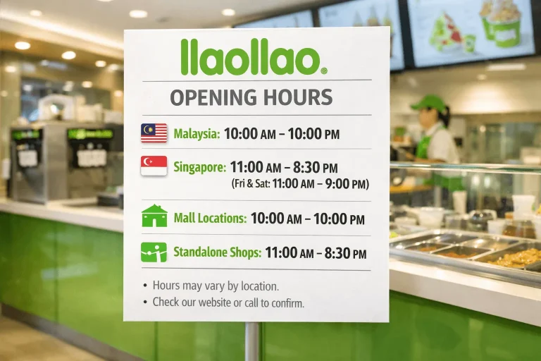 Llaollao Opening hours