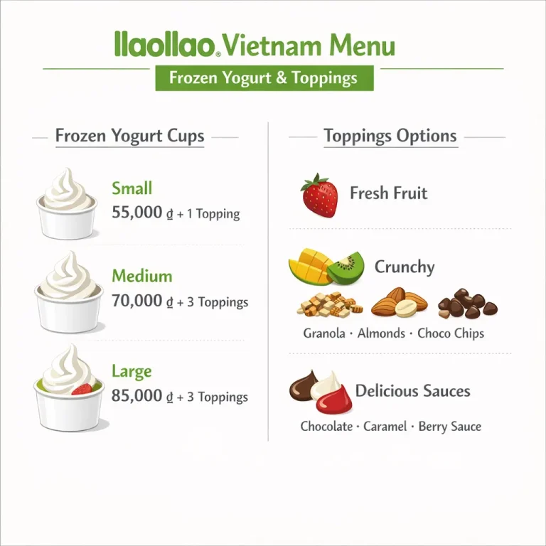 llaollao Vietnam Menu
