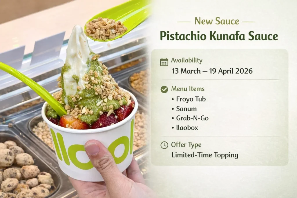 llaollao Pistachio Kunafa Sauce